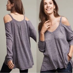 NWOT Deletta Anthropologie Cold Shoulder Sweater Top 💙 Size Small
